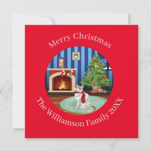 Personalised Ragamuffin Kitty Cat Holiday Card