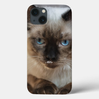 Personalised Ragdoll Cat Photo and Name iPhone 13 Case