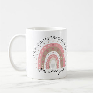 Personalised Rainbow Add Message And Name Coffee Mug