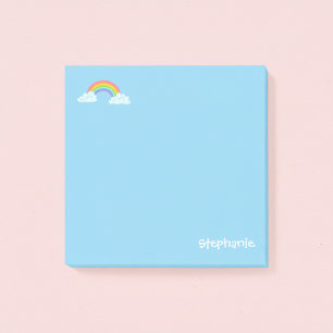 Personalised Rainbow and Name Post-it Notes