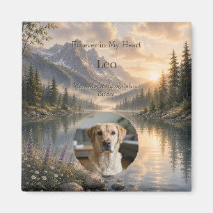 Personalised Rainbow Bridge Pet Memorial Photo Magnet