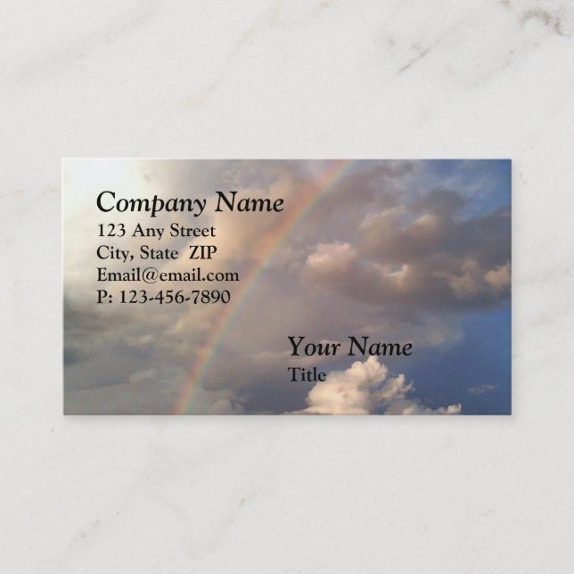 Personalised Rainbow Business Cards (Front)