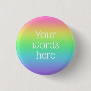 Personalised Rainbow Button