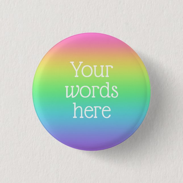 Personalised Rainbow Button (Front)
