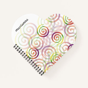 Personalised Rainbow Christmas Pattern Notebook