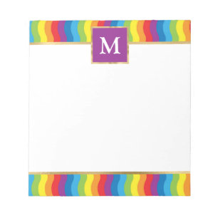 Personalised Rainbow Colourful Notepad