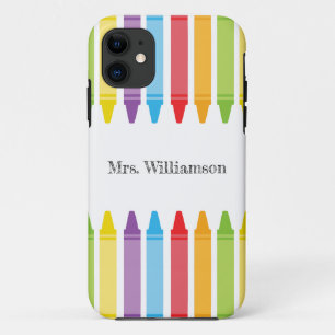 Personalised Rainbow Crayons Teacher Appreciation  Case-Mate iPhone Case