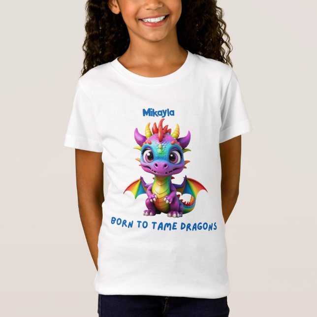 Personalised Rainbow Dragon T-Shirt (Front)