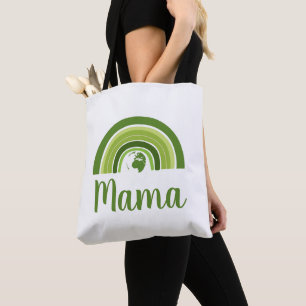 Personalised rainbow Earth Mama Tote Bag
