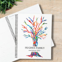 Personalised Rainbow Family Tree Meal Planner 2022