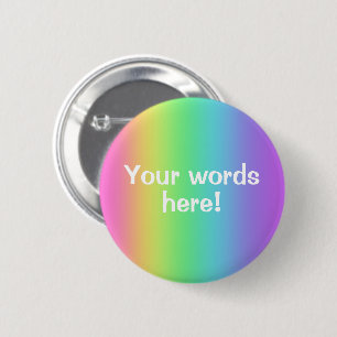 Personalised Rainbow Gradient 6 Cm Round Badge