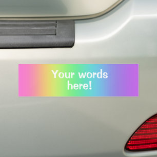 Personalised Rainbow Gradient Bumper Sticker
