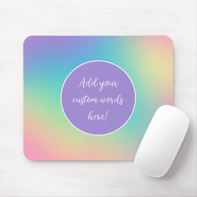 Personalised Rainbow Gradient Mouse Pad (With Mouse)