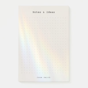 Personalised rainbow light aesthetic dot Grid  Post-it Notes