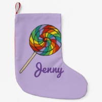 Personalised Rainbow Lollipop Candy Lolly Sucker