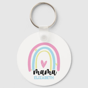 Personalised Rainbow Mama - Mother's Day Key Ring