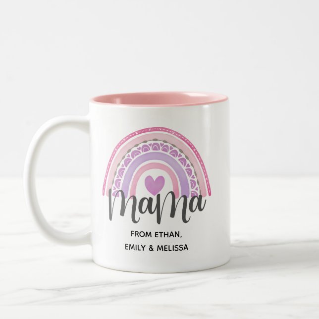 Personalised Rainbow Mama Mug (Left)