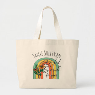 Personalised Rainbow Name Large Tote Bag