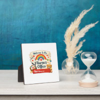 Personalised Rainbow Nurse's Office Door Sign | Cu