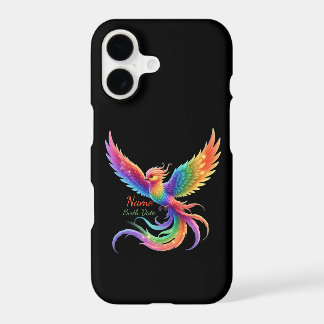Personalised Rainbow Phoenix Name Birthdate Gift