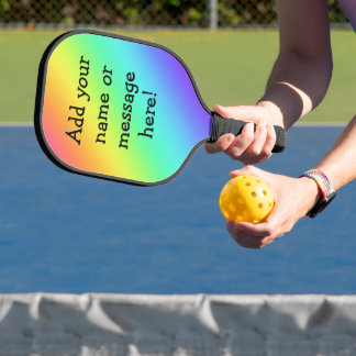 Personalised Rainbow Pickleball Paddle