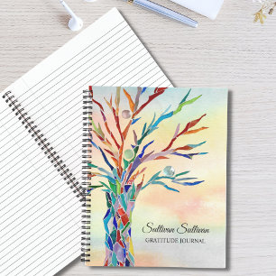 Personalised Rainbow Tree Gratitude Journal