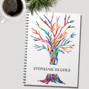 Personalised Rainbow Tree Notebook
