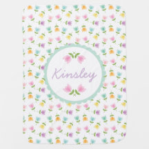 Personalised Rainbow Tulip Blanket