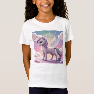 Personalised Rainbow Unicorn Cat T-Shirt