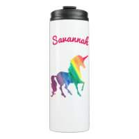 Personalised Rainbow Unicorn Watercolor Girls