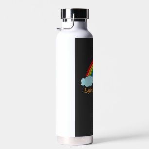 Personalised Rainbow Water Bottle Custom Name