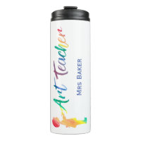 Personalised Rainbow Watercolor Art Teacher Unique