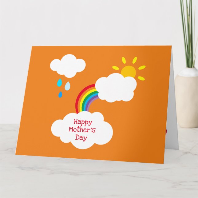 Personalised Rainbow Weather Mother's Day Card (Front)