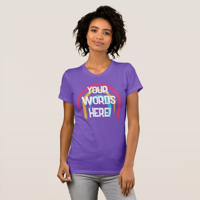 Personalised Rainbow Women's T-Shirt (Front Full)