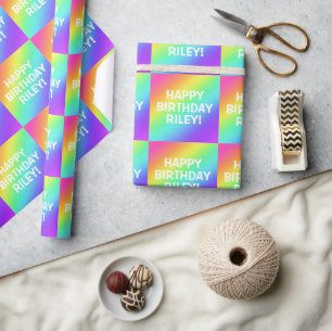 Personalised Rainbow Wrapping Paper
