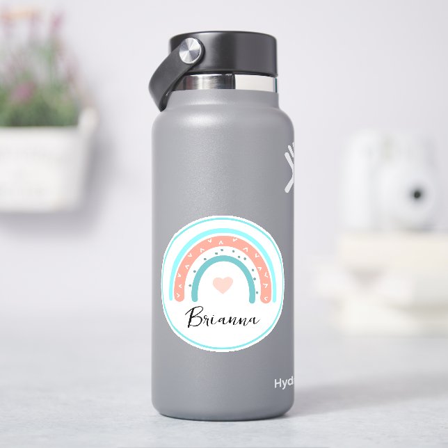Personalised Rainbows, Butterflies and Hearts (HydroFlask)
