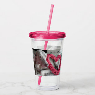 Personalised Rain's Heart - Weimaraner Dog Acrylic Tumbler