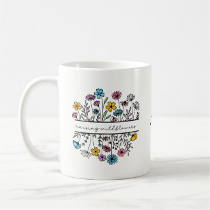 Personalised Raising Wildflowers Floral Mum/Mother Coffee Mug