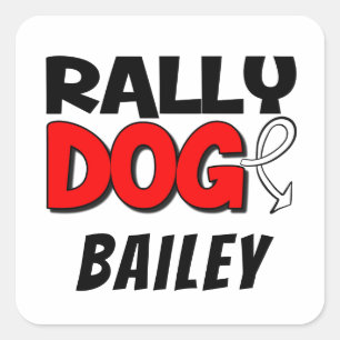 Personalised Rally Dog Obedience Sport  Square Sticker