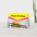 Personalised Ramen Noodles Packet Funny Birthday Card<br><div class="desc">This funny greeting card is perfect for creating a personalised card for birthdays and other occasions. It has the look of a packet of ramen noodles. The yellow and red graphics are ready to be customised with your own greeting and name to create personalised cards for birthdays or any occasion....</div>