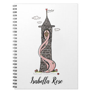 Personalised Rapunzel Princess Dark Skin Tone Notebook