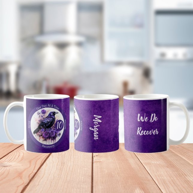 Personalised Raven Recovery Milestone Gift  Coffee Mug (Creator Uploaded)