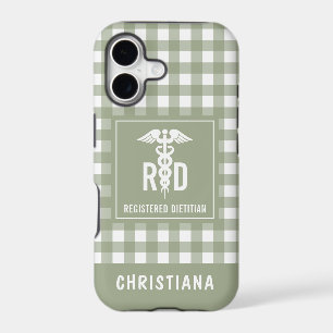 Personalised RD Registered Dietician Plaid Pattern