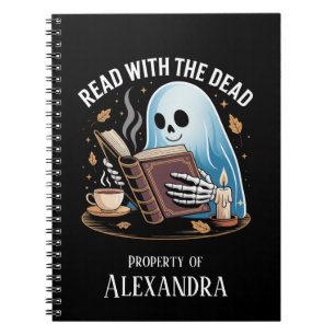 Personalised Reading Journal Spooky Ghost Skeleton