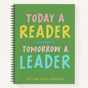 Personalised Reading Journal Student Kid Quote