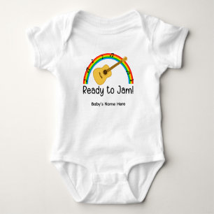 Personalised Ready to Jam Guitar Baby Bodysuit
