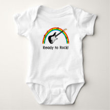 Personalised Ready to Rock Guitar Baby Bodysuit