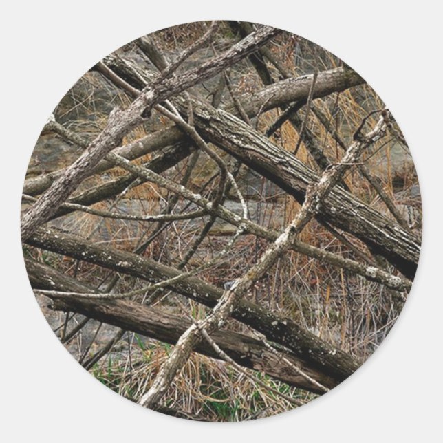 Personalised Real Camo / Camouflage (customisable) Classic Round Sticker (Front)