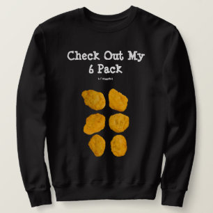 Personalised Real Chicken Nuggets Funny 6 Pack Abs Sweatshirt