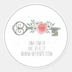 Personalised Real Estate Agent Classic Round Sticker